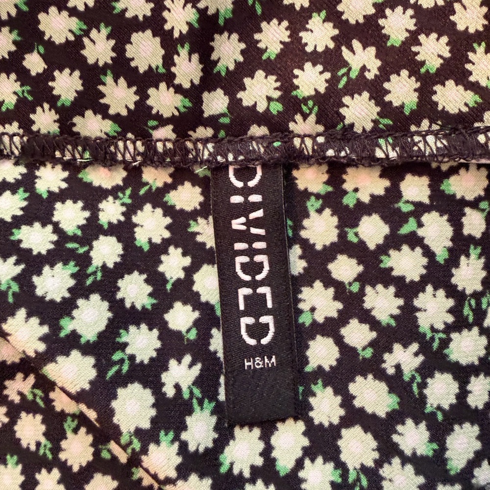H&M Black and White Floral Fabric